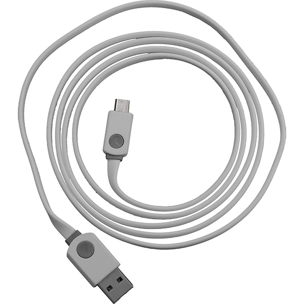 PETER JÄCKEL FLAT 1,5m USB Data Kable White für Micro-USB mit Sync- und Ladefunktion